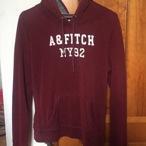 Dark Red Abercrombie and Fitch Hoodie